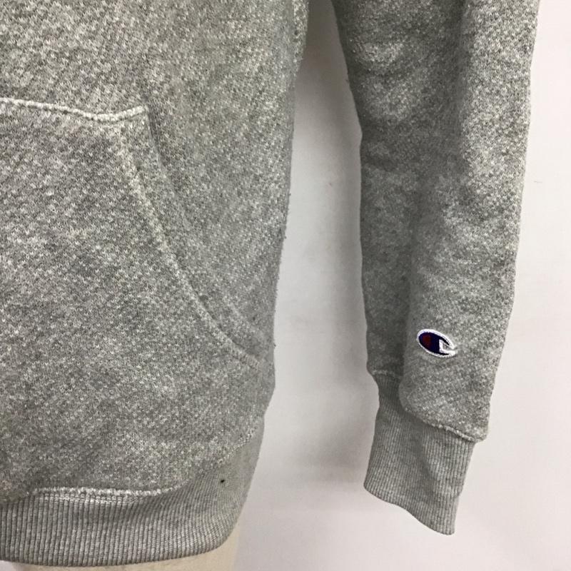 ステューシー STUSSY パーカー 長袖 c8-l127 Champion プルオーバーパーカー 長袖スウェット S ロゴ、文字 灰 / グレー /  メンズ USED 古着 中古 10124551