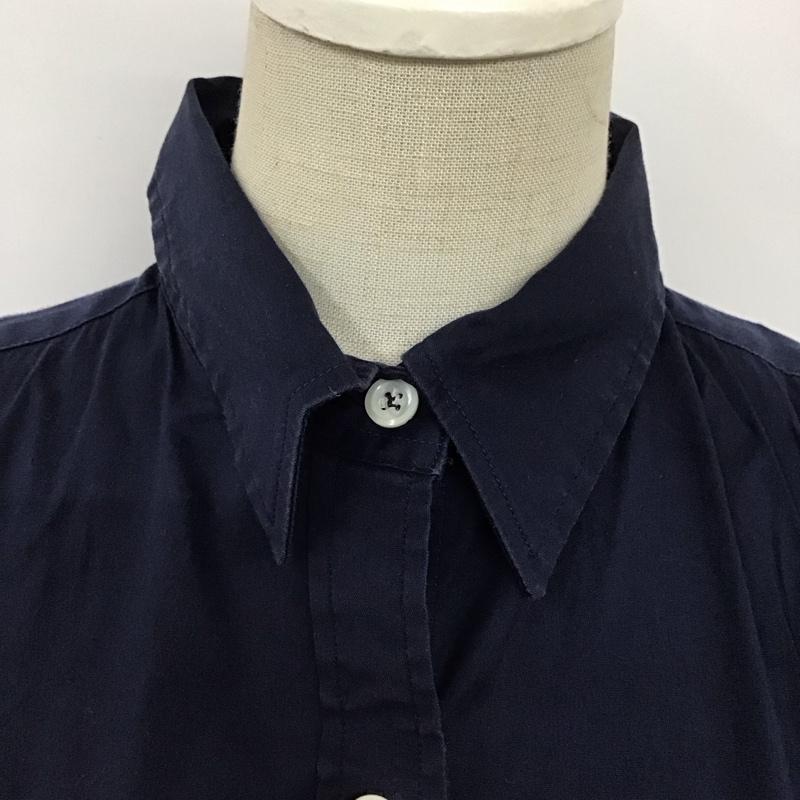 ラルフローレン RALPHLAUREN シャツ、ブラウス 半袖 半袖シャツ カラーシャツ 半袖カットソー ロゴ、文字 紺 / ネイビー / レディース USED 古着 中古 10124061