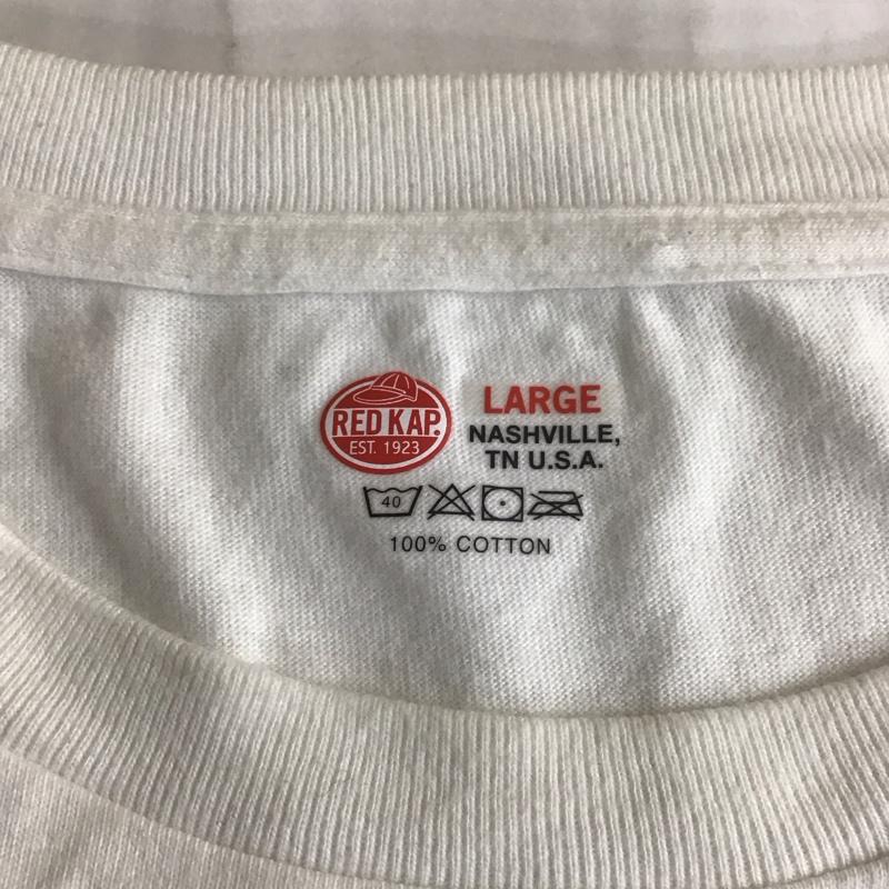 レッドキャップ RED KAP Tシャツ 半袖 半袖カットソー プリントTシャツ クルーネックカットソー L プリント 白 / ホワイト / メンズ USED 古着 中古 10107785