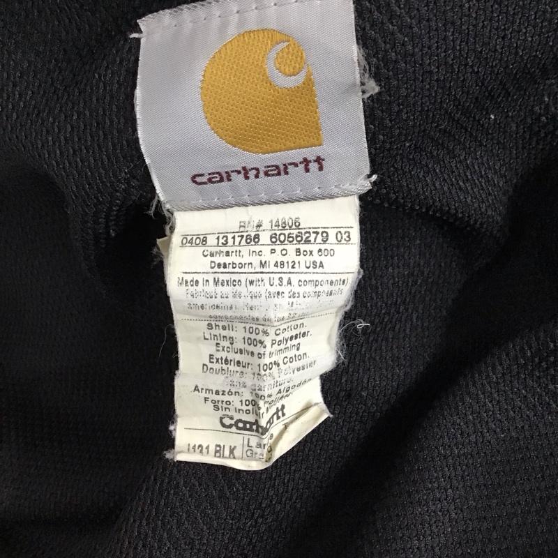 カーハート Carhartt ジャケット、上着 ジャケット、ブレザー J131 BLK Active Jacket アクティブジャケット フード L ロゴ、文字 黒 / ブラック / メンズ USED 古着 中古 10121301