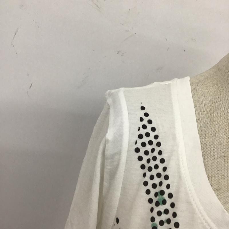 ディーゼル DIESEL Tシャツ 長袖 クルーネック ロンT XS ロゴ、文字 白 / ホワイト / レディース USED 古着 中古 10112344