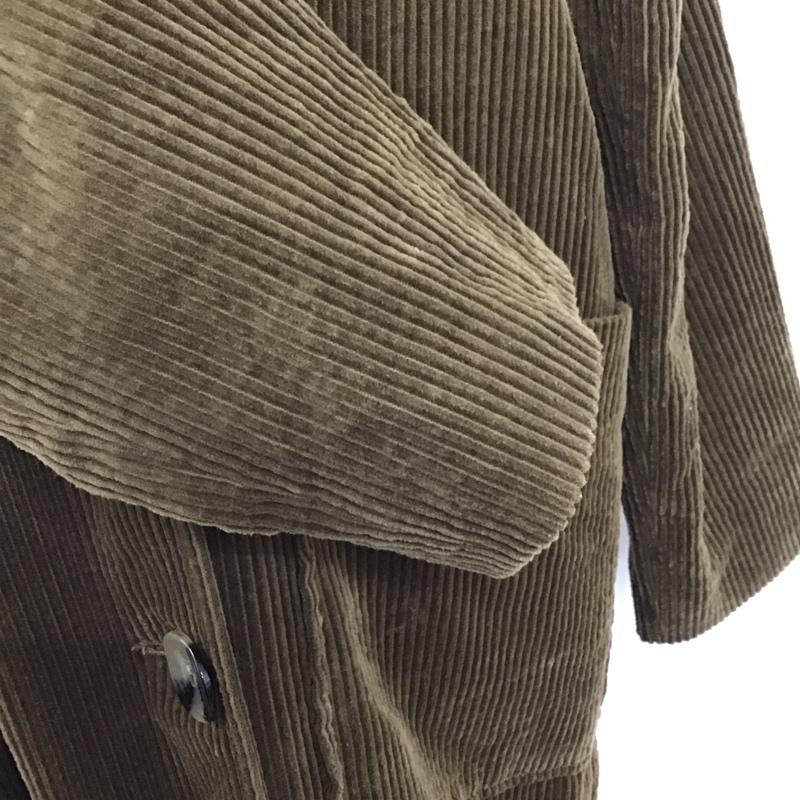 ザラウーマン ZARA WOMAN コート コート一般 コーデュロイ S 無地 茶 / ブラウン / レディース USED 古着 中古 10120266