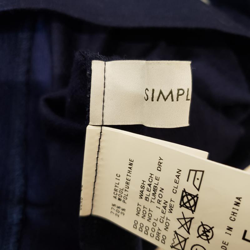 シンプリシテェ Simplicite ワンピース ひざ丈スカート FREE 無地 紺 / ネイビー / レディース USED 古着 中古 10012226