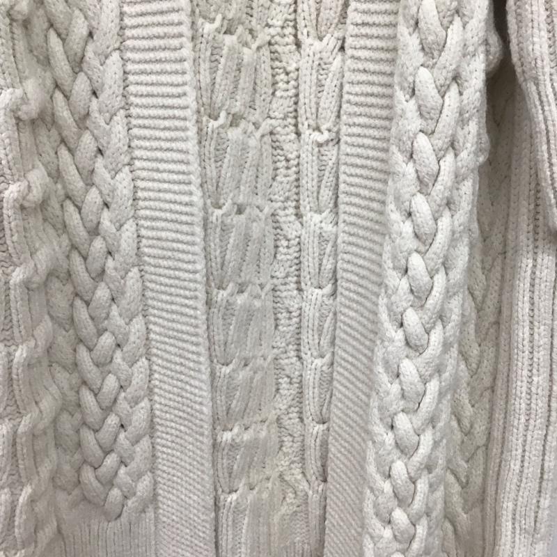 ザラ ZARA コート コート一般 3859/118/712 ケーブルニット テクスチャーニットコート L 無地 白 / ホワイト / レディース USED 古着 中古 10134002