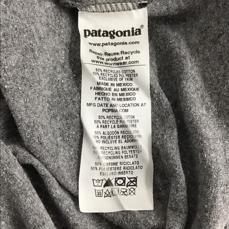 パタゴニア patagonia Tシャツ 半袖 半袖カットソー プリントTシャツ クルーネックカットソー S ロゴ、文字 灰 / グレー / メンズ USED 古着 中古 10138742