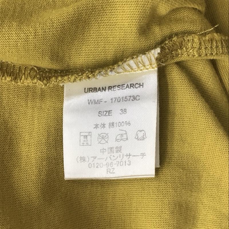アーバンリサーチ URBAN RESEARCH Tシャツ 半袖 半袖カットソー プリントTシャツ クルーネックカットソー 38 ロゴ、文字 黄 / イエロー / メンズ USED 古着 中古 10107249