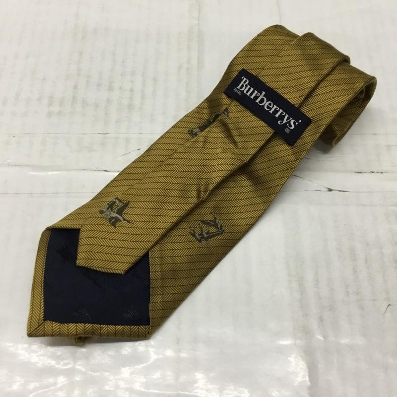 バーバリーズ BURBERRYS ネクタイ ネクタイ シルク 狩り 総柄 金 / ゴールド / メンズ USED 古着 中古 10113610