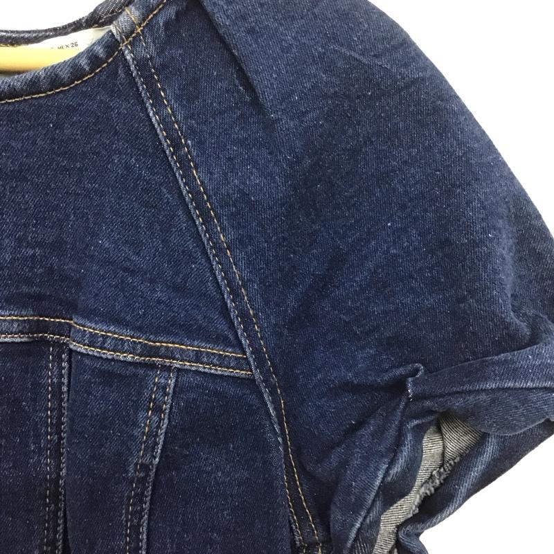ザラ ZARA ワンピース ミニスカート デニム 半袖ワンピース S 無地 インディゴ / インディゴ / レディース USED 古着 中古 10139366