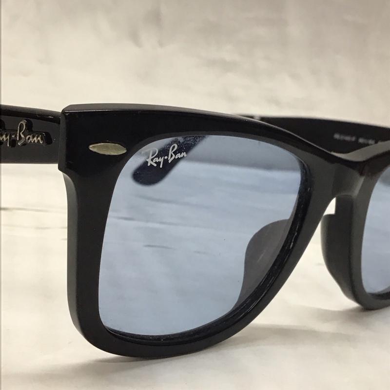 レイバン Ray-Ban めがね・サングラス サングラス RB2140-F WAYFARER 901 64 52-22 ロゴ、文字 黒 / ブラック / X 青 / ブルー / レディース USED 古着 中古 10118425
