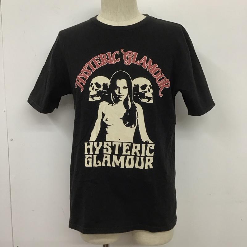 ヒステリックグラマー HYSTERIC GLAMOUR Tシャツ 半袖 半袖カットソー プリントTシャツ クルーネックカットソー L プリント 黒 / ブラック / メンズ USED 古着 中古 10106824