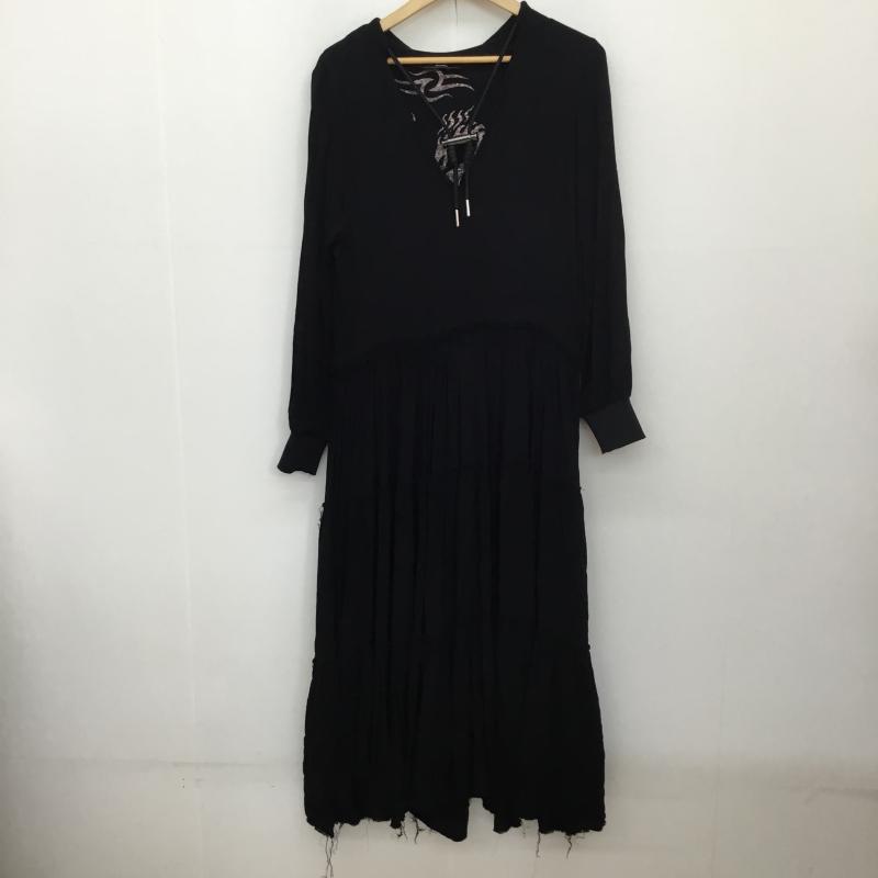 ディーゼル DIESEL ワンピース ロングスカート A00838 XXS キャラクター 黒 / ブラック /  レディース USED 古着 中古 10133485