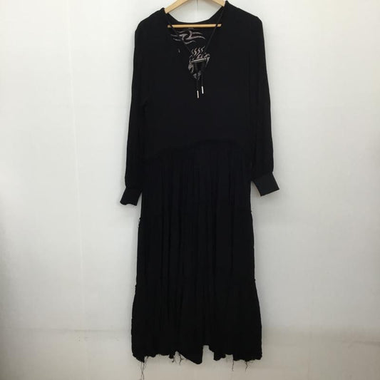 ディーゼル DIESEL ワンピース ロングスカート A00838 XXS キャラクター 黒 / ブラック /  レディース USED 古着 中古 10133485