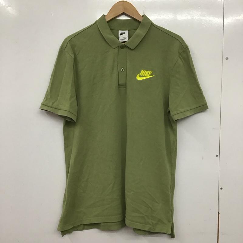 ナイキ NIKE ポロシャツ 半袖 909747-334 ポロシャツPQマッチアップポロ 半袖ポロシャツ L ロゴ、文字 緑 / グリーン / メンズ USED 古着 中古 10138724