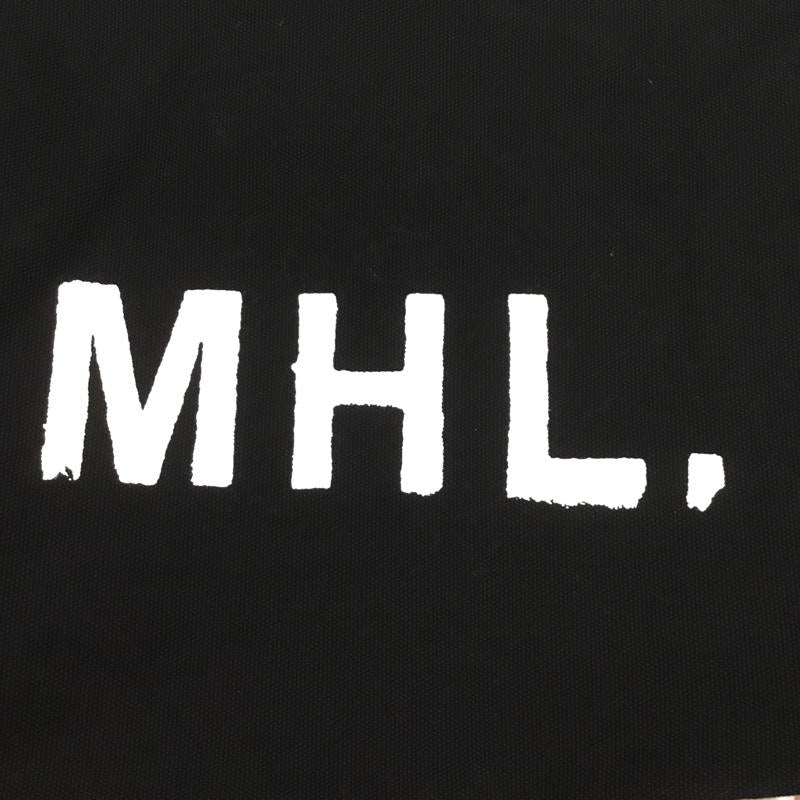 エムエイチエル MHL. ショルダーバッグ ショルダーバッグ キャンバス トート ハンドバッグ 2WAY ロゴ、文字 黒 / ブラック / メンズ USED 古着 中古 10124244