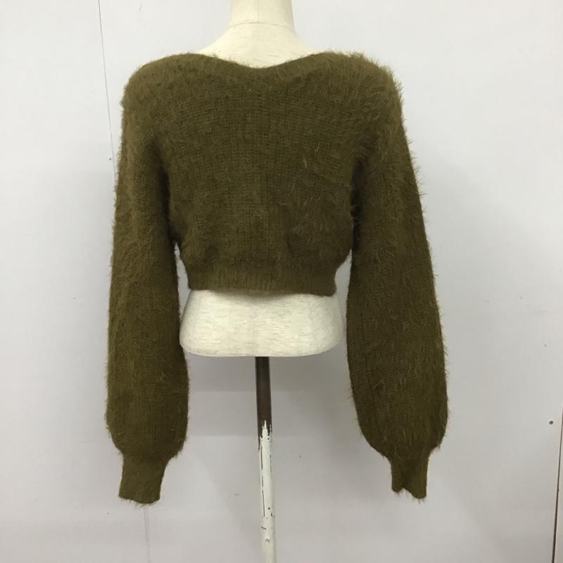アルシーヴ archives カーディガン 長袖 M 無地 カーキ / カーキ / レディース USED 古着 中古 10128225