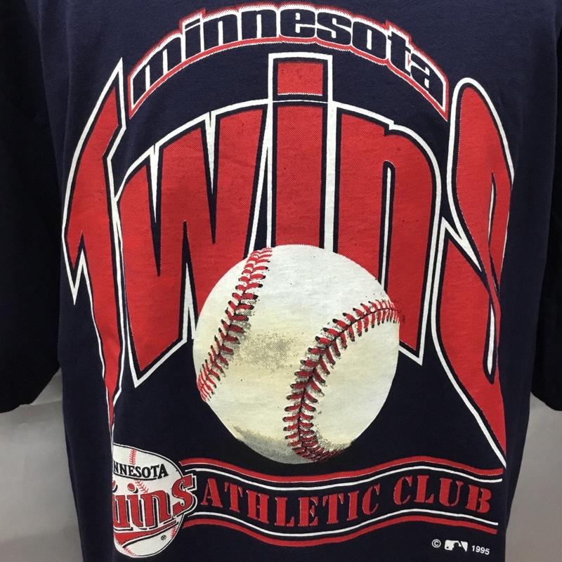 古着 USED Tシャツ 半袖 半袖カットソー プリントTシャツ クルーネックカットソー 古着 L プリント 紺 / ネイビー /  メンズ USED 古着 中古 10108725