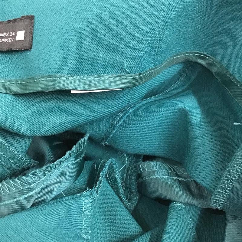 ザラ ZARA パンツ スラックス ハイウエスト カラーパンツ XS 無地 緑 / グリーン / レディース USED 古着 中古 10112592