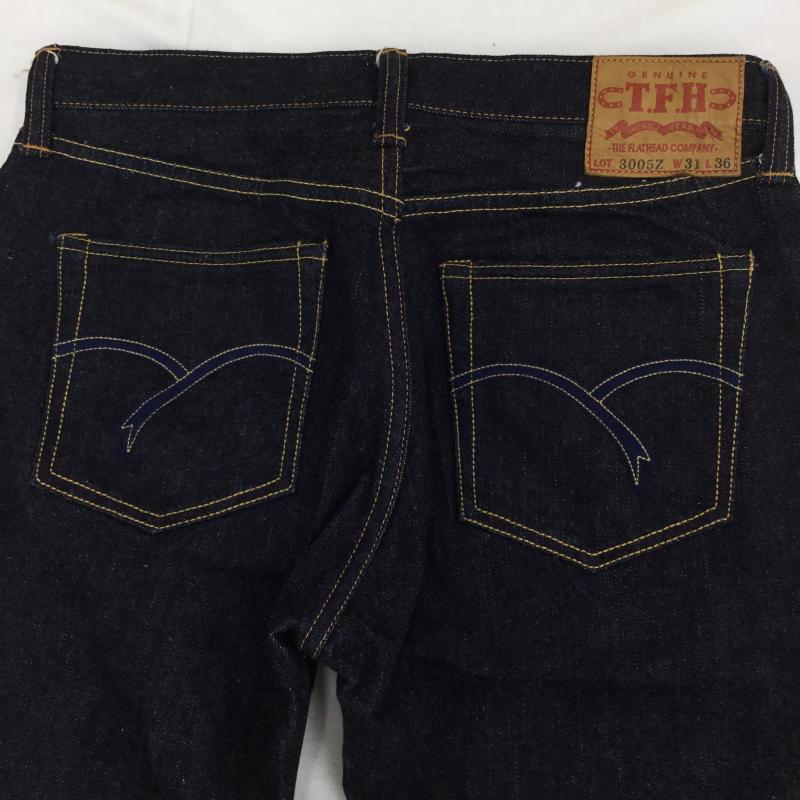フラットヘッド The Flat Head パンツ デニム、ジーンズ 31インチ 無地 X ロゴ、文字 インディゴ / インディゴ / メンズ USED 古着 中古 10133483
