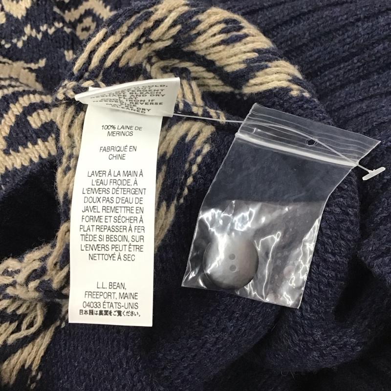 エルエルビーン L.L.Bean ニット、セーター 長袖 長袖ニットカットソー ニット セーター S 総柄 紺 / ネイビー / X ベージュ / ベージュ / メンズ USED 古着 中古 10111725
