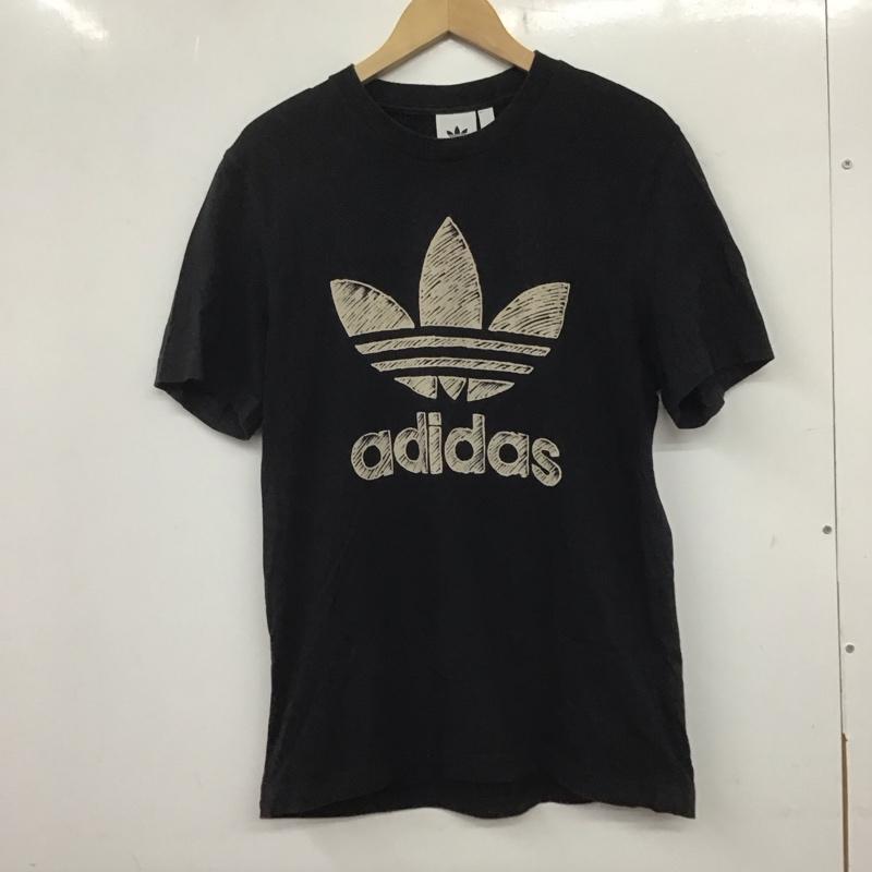 アディダス adidas Tシャツ 半袖 dh4809 半袖カットソー プリントTシャツ L ロゴ、文字 黒 / ブラック / メンズ USED 古着 中古 10139310