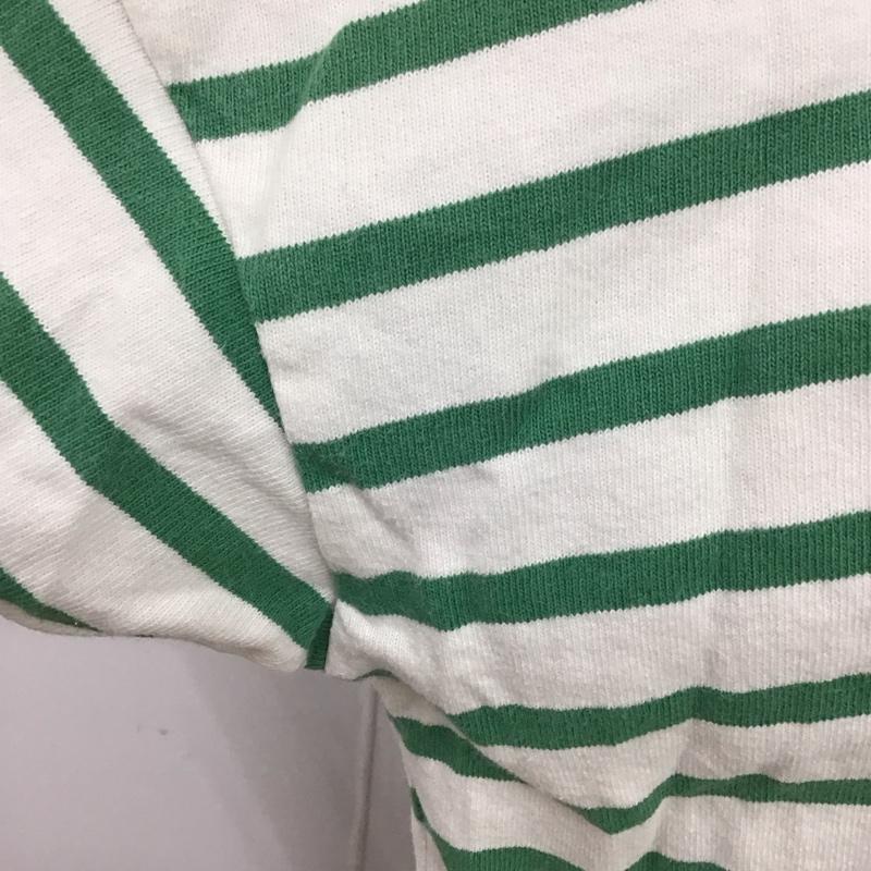 フリークスストア FREAK S STORE Tシャツ 半袖 S22-GR-32 ボートネック FREE ボーダー柄 白 / ホワイト / X 緑 / グリーン / レディース USED 古着 中古 10114940