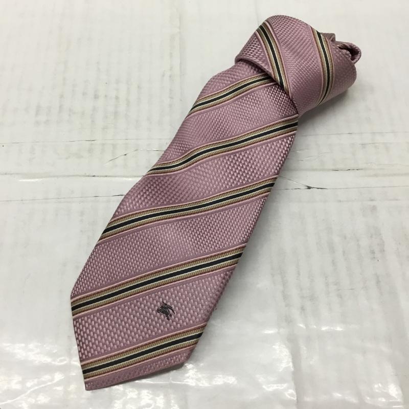 バーバリーブラックレーベル BURBERRY BLACK LABEL ネクタイ ネクタイ 絹 シルク 総柄 桃 / ピンク / メンズ USED 古着 中古 10110626