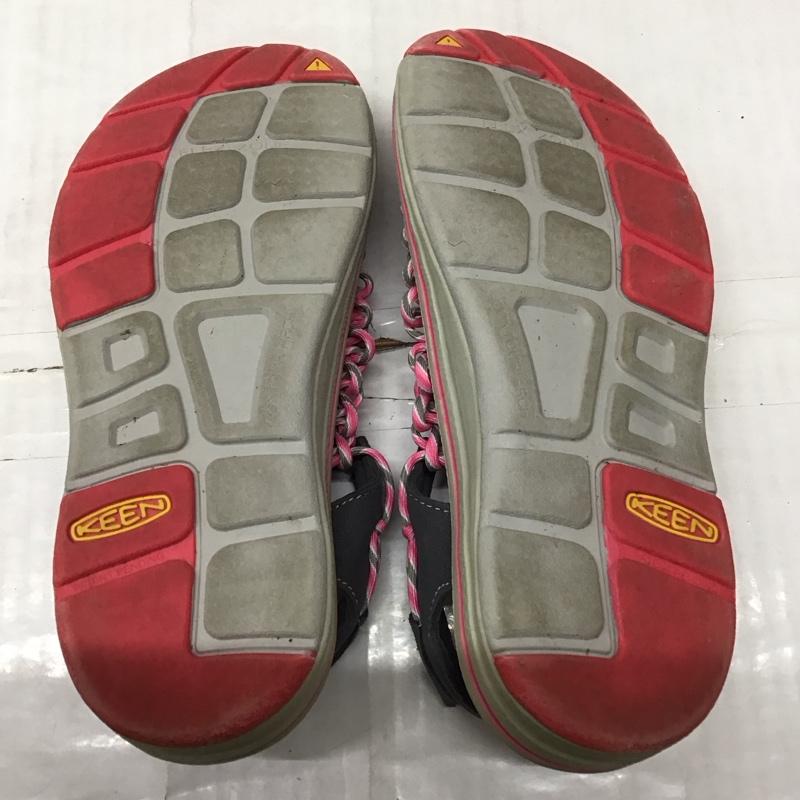 キーン KEEN サンダル サンダル 1014629 UNEEK SLICE FADE 24.5cm 24.5cm ロゴ、文字 桃 / ピンク / X 灰 / グレー / レディース USED 古着 中古 10115667