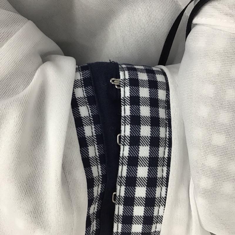 ザラ ZARA キャミソール キャミソール ビスチェ S チェック 白 / ホワイト / X 紺 / ネイビー / レディース USED 古着 中古 10136871