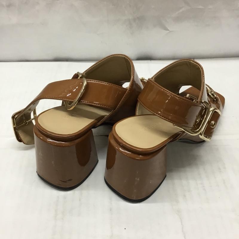 マウジー MOUSSY サンダル サンダル 太ヒール 24.5cm ワンポイント キャメル / キャメル / レディース USED 古着 中古 10113685