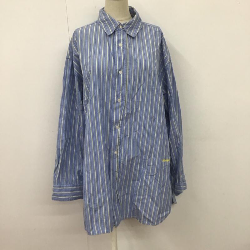 ニコアンド niko and... シャツ、ブラウス 長袖 FREE ストライプ 水色 / ライトブルー / レディース USED 古着 中古 10108668