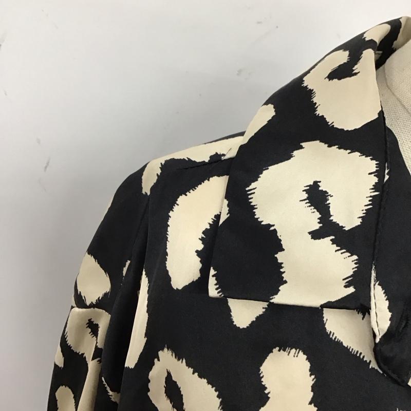 ザラ ZARA シャツ、ブラウス 長袖 8371 288 085 ZARA M ヒョウ柄・レオパード柄 黒 / ブラック / X ベージュ / ベージュ / レディース USED 古着 中古 10120065
