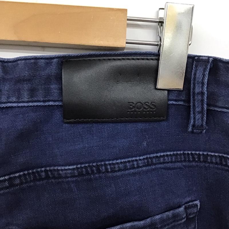 ヒューゴボス HUGO BOSS パンツ デニム、ジーンズ スリムパンツ ストレッチパンツ カジュアルパンツ 32インチ 無地 紺 / ネイビー / メンズ USED 古着 中古 10128686