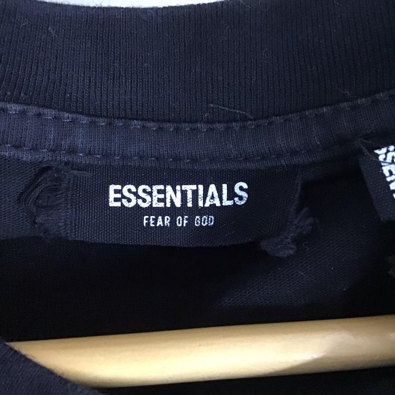 エッセンシャルズ ESSENTIALS Tシャツ 半袖 半袖カットソー プリントTシャツ クルーネックカットソー S ロゴ、文字 黒 / ブラック / メンズ USED 古着 中古 10125114