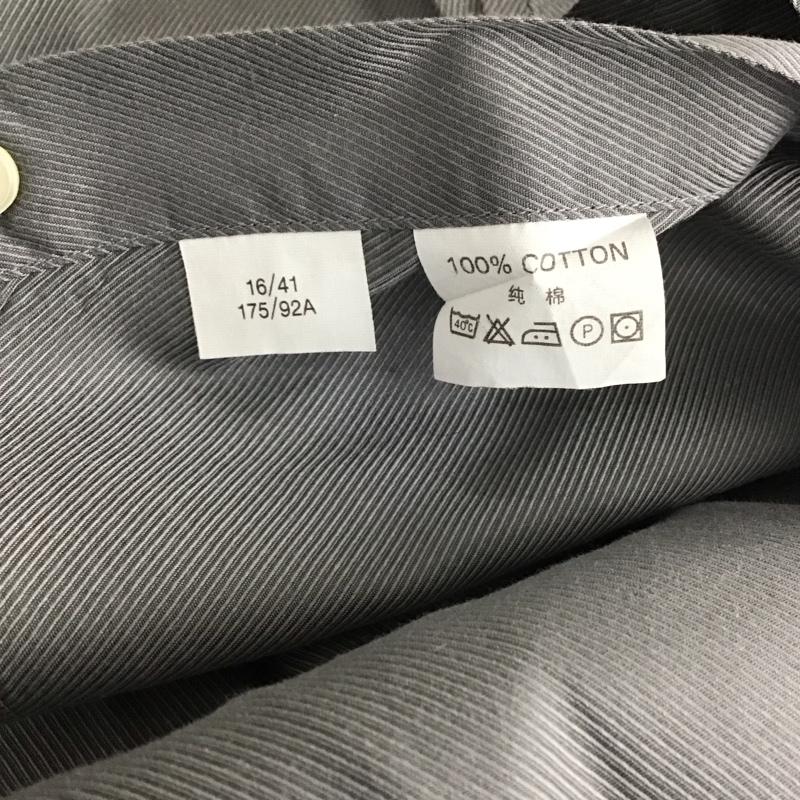 アクアスキュータム Aquascutum シャツ、ブラウス 長袖 長袖シャツ 無地シャツ カラーシャツ ロゴ、文字 灰 / グレー / メンズ USED 古着 中古 10131133