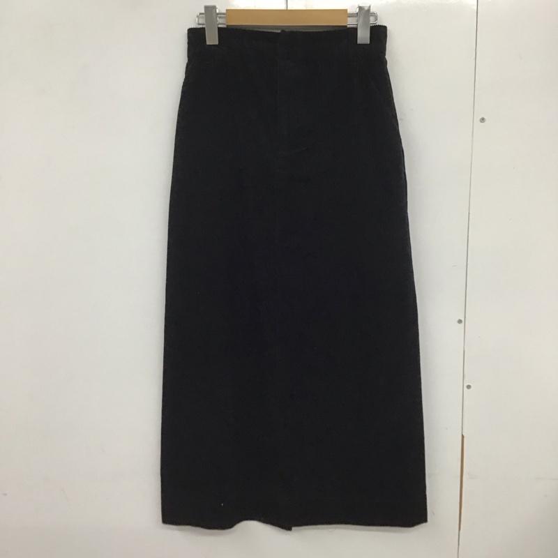 ローリーズファーム LOWRYS FARM スカート ロングスカート コーデュロイスカート M 無地 黒 / ブラック /  レディース USED 古着 中古 10133219