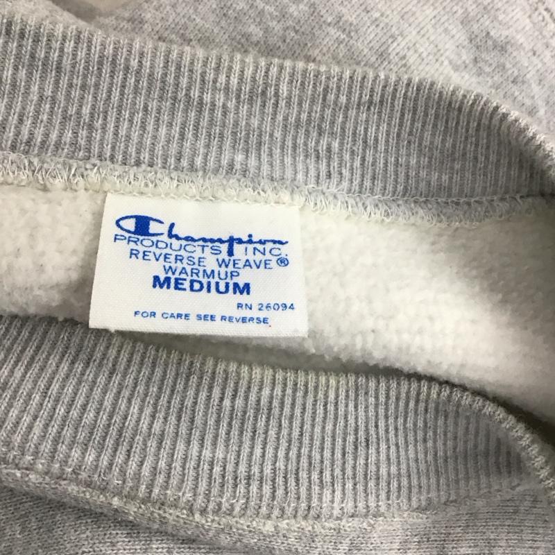 チャンピオン Champion トレーナー 長袖 CWSL024 裏起毛 スウェット M ワンポイント 灰 / グレー / レディース USED 古着 中古 10107563