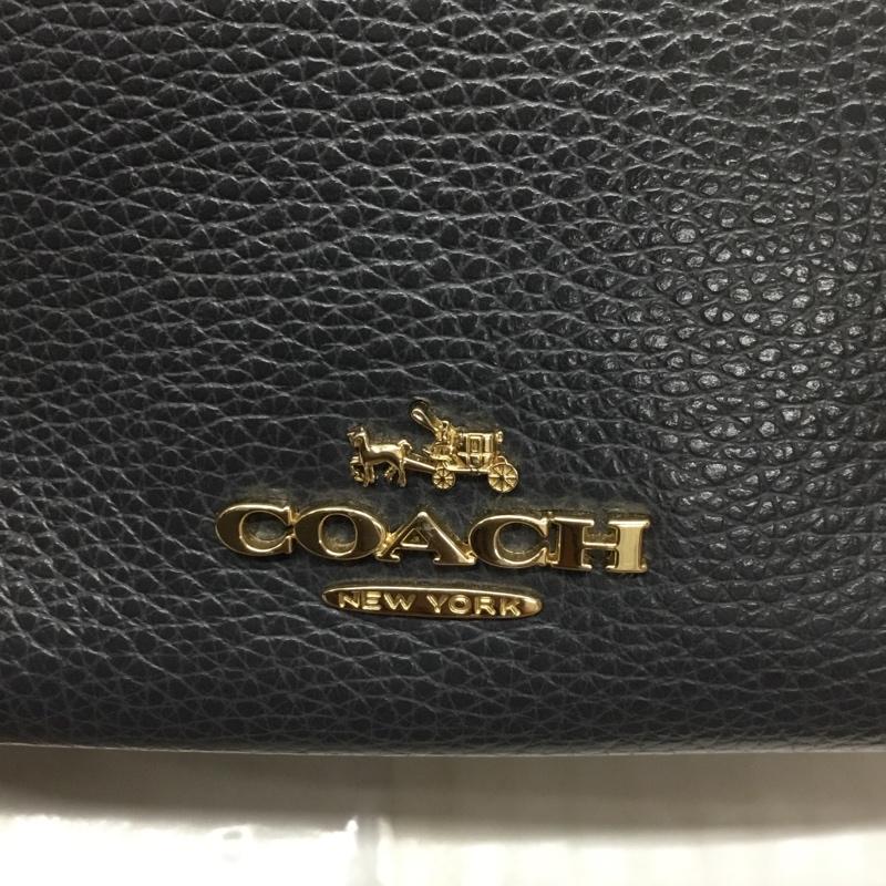 コーチ COACH ショルダーバッグ ショルダーバッグ F25922 レザー チェーン ロゴ、文字 紺 / ネイビー / X 金 / ゴールド / レディース USED 古着 中古 10117645