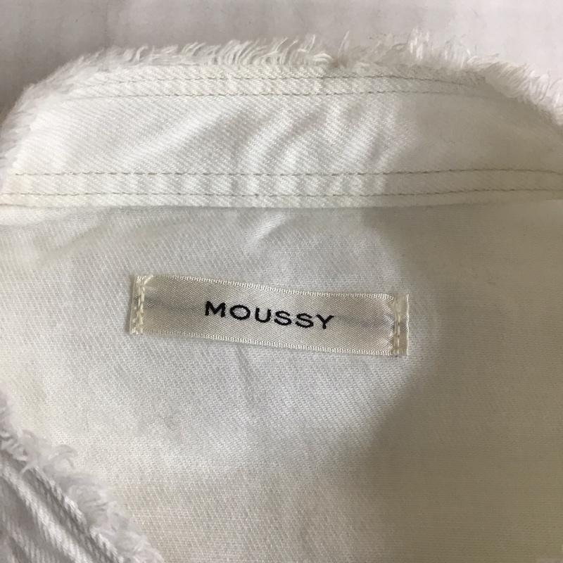 マウジー MOUSSY シャツ、ブラウス 半袖 010ES211-0820-1 デニムフリルシャツ 1 無地 白 / ホワイト / レディース USED 古着 中古 10114471