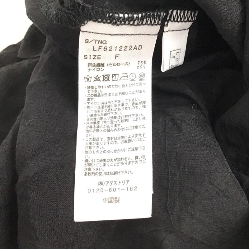 ローリーズファーム LOWRYS FARM シャツ、ブラウス 長袖 FREE 無地 黒 / ブラック / レディース USED 古着 中古 10144587