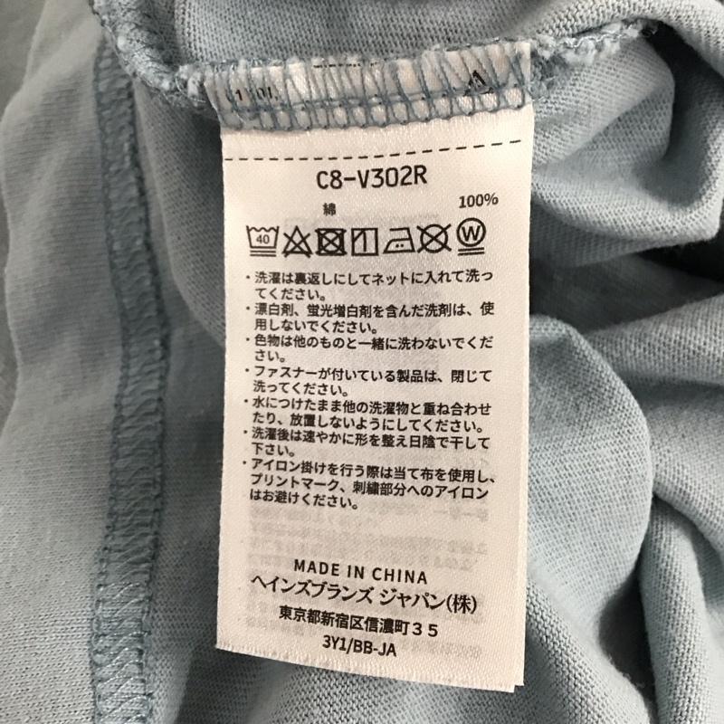 チャンピオン Champion Tシャツ 半袖 C8-V302R プリントTシャツ クルーネックカットソー M ロゴ、文字 水色 / ライトブルー / メンズ USED 古着 中古 10135739