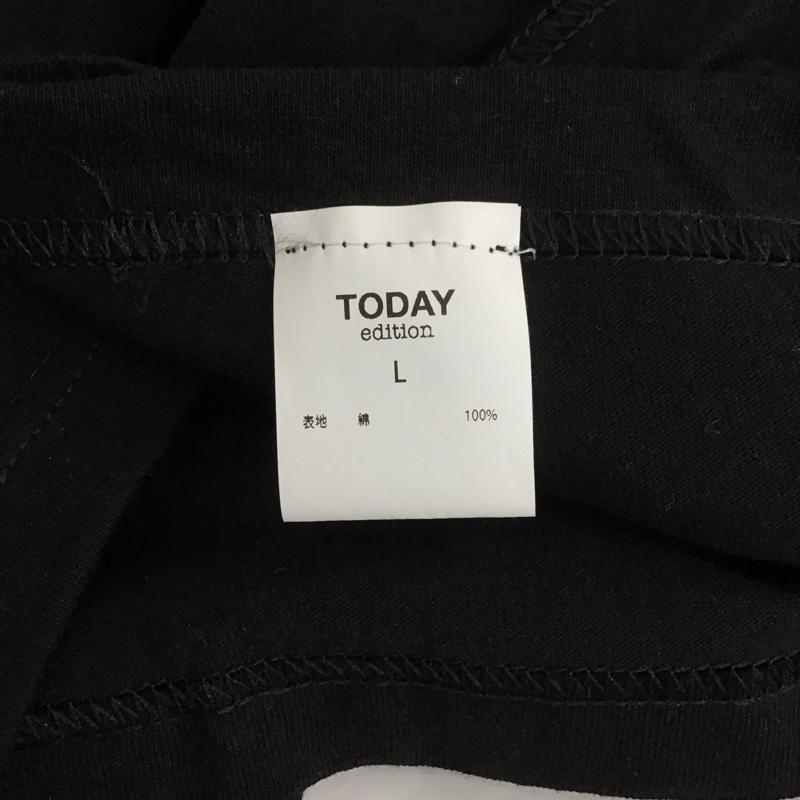 トゥデイエディション TODAY edition Tシャツ 長袖 20AWSS-15 LS TEE ロンT タグ付き ドクロ L ロゴ、文字 黒 / ブラック / メンズ USED 古着 中古 10112661