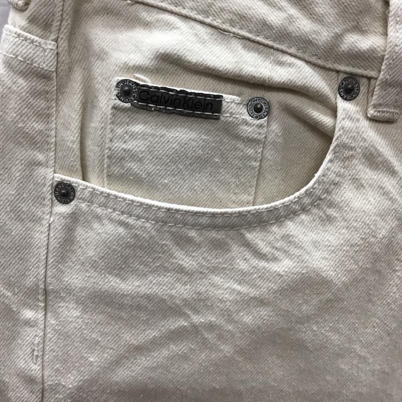カルバン・クライン Calvin Klein パンツ デニム、ジーンズ 30 無地 アイボリー / アイボリー /  メンズ USED 古着 中古 10122594
