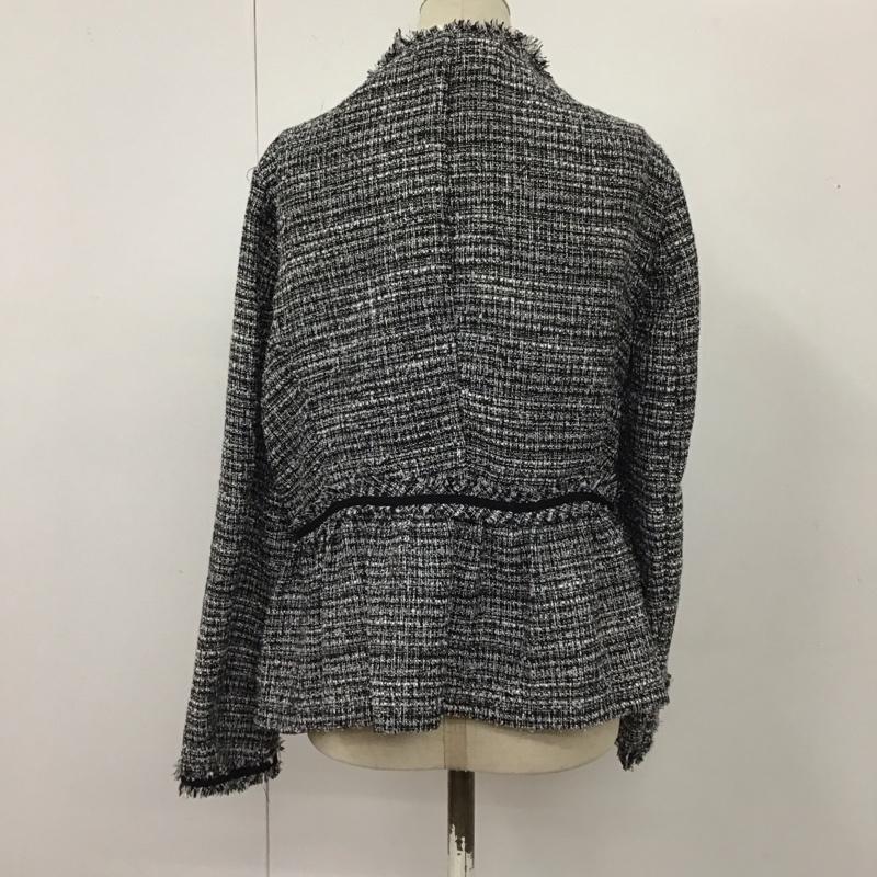 ザラ ZARA ジャケット、上着 ジャケット、ブレザー 7901 031 108 ノーカラー タグ付き M 黒 / ブラック / X 白 / ホワイト / レディース USED 古着 中古 10112359
