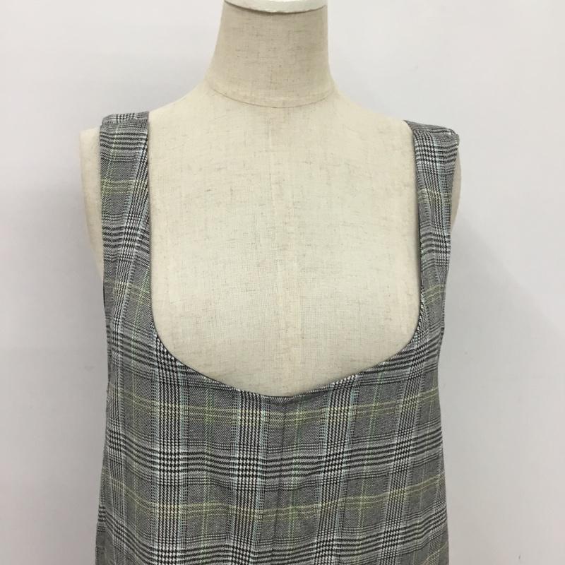 ザラ ZARA サロペット・オーバーオール サロペット、オーバーオール タグ付 XS チェック 灰 / グレー / レディース USED 古着 中古 10075287
