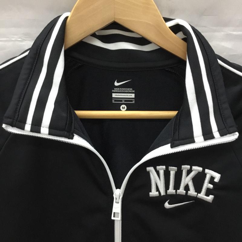 ナイキ NIKE ジャケット、上着 ジャンパー、ブルゾン ジップアップジャケット ジャージ カジュアルジャケット M ロゴ、文字 白 / ホワイト / X 黒 / ブラック / レディース USED 古着 中古 10113319