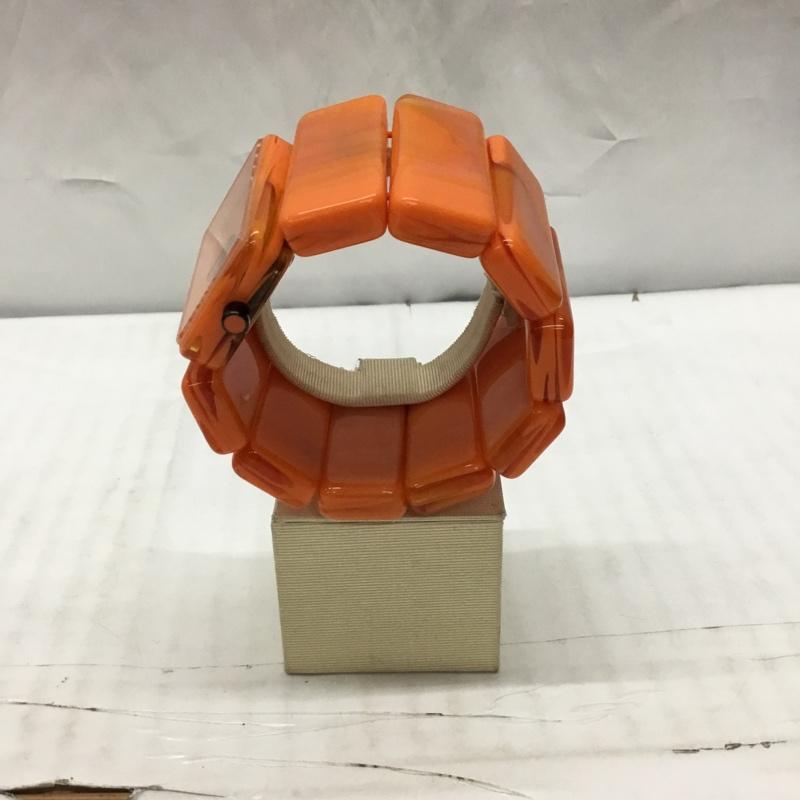 ニクソン NIXON 腕時計 アナログ(クォーツ式) VEGA ブレスレッド 箱有 ロゴ、文字 橙 / オレンジ / レディース USED 古着 中古 10113818