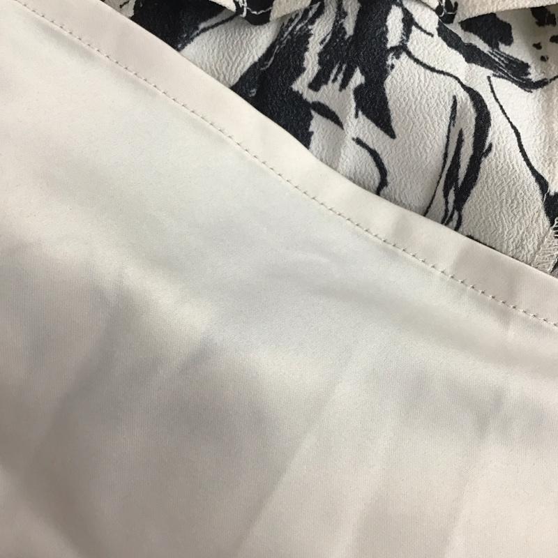 スナイデル SNIDEL ワンピース ロングスカート 半袖ロングワンピース フレアスカート ウエスト切り替え パフスリーブ オフショルダー 0 総柄 黒 / ブラック / X ベージュ / ベージュ / レディース USED 古着 中古 10135996