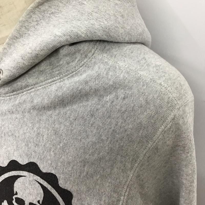 チャンピオン Champion パーカー 長袖 長袖パーカー フード付きパーカー プリントスウェット トレーナー M プリント 灰 / グレー / メンズ USED 古着 中古 10114415