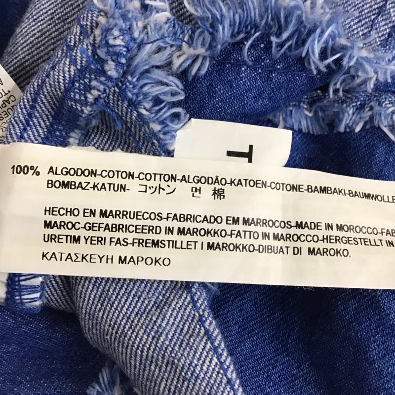 ザラ ZARA ベスト ベスト デニム プルオーバー S 無地 青 / ブルー / レディース USED 古着 中古 10119593