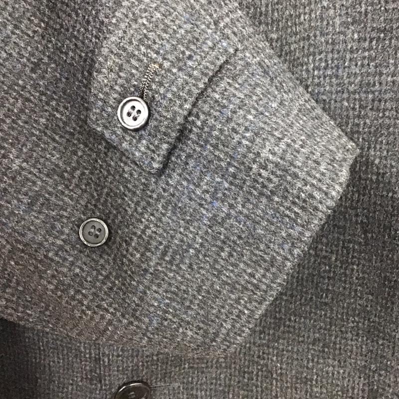 古着 USED ジャケット、上着 ジャケット、ブレザー ジャケット アウター カラージャケットロングコートジャケット チェック 灰 / グレー / メンズ USED 古着 中古 10137574